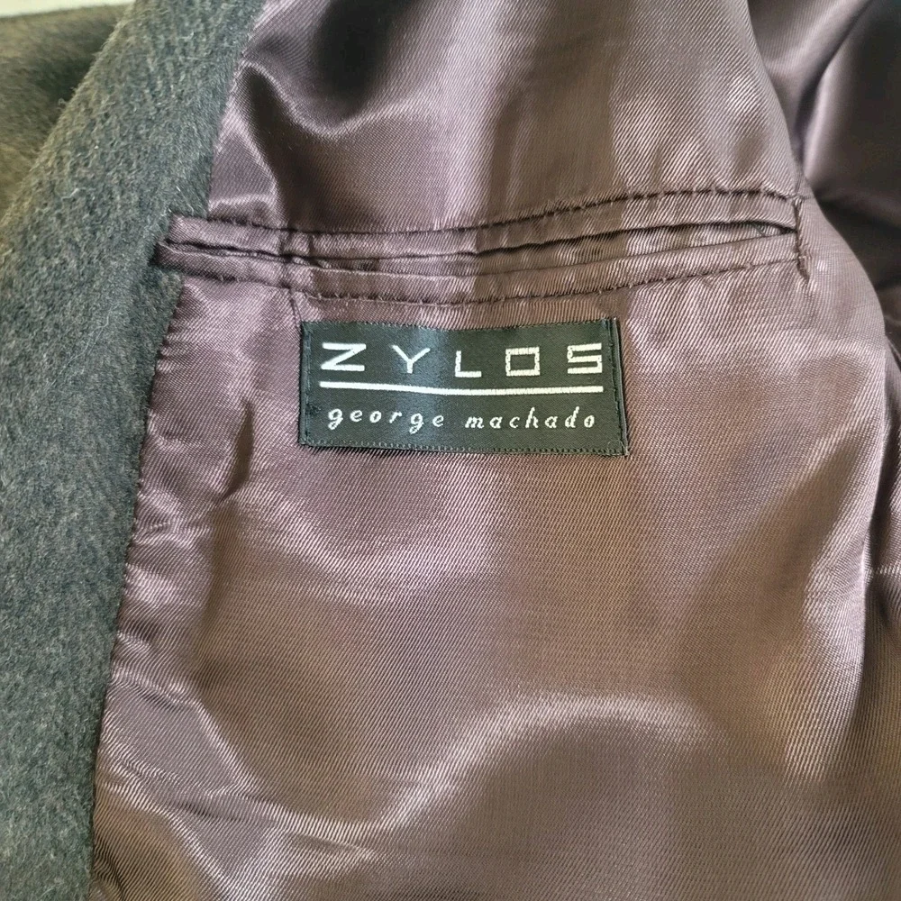 Zylos George Machado Cashmere Blend Sport Coat‎ Jacket Blazer Grey Herringbone
